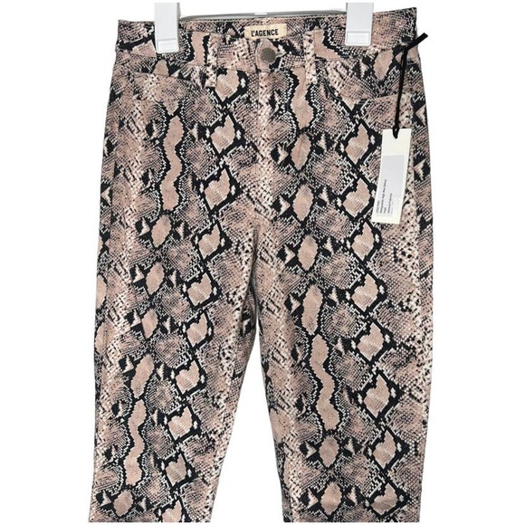 L'AGENCE Marguerite Paloma Python Print Skinny Jeans - Size 25 * WJ11 - Picture 3 of 7